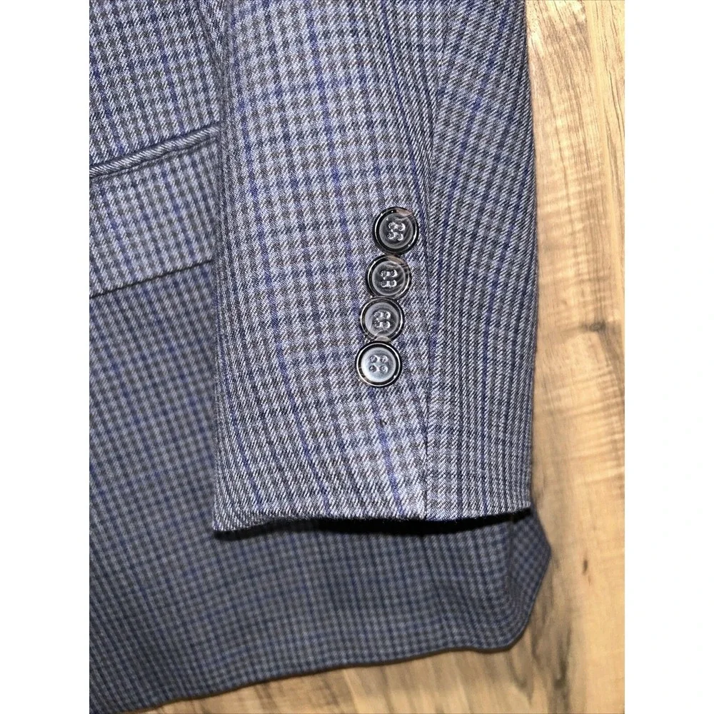Ralph Lauren‎ 100% Wool Plaid Suit Coat Size 48 Long